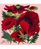 Elizabeth Bradley, Botanical Garden, RED POPPY - 16x16 pollici Elizabeth Bradley - 2