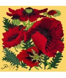 Elizabeth Bradley, Botanical Garden, RED POPPY - 16x16 pollici Elizabeth Bradley - 11