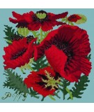 Elizabeth Bradley, Botanical Garden, RED POPPY - 16x16 pollici Elizabeth Bradley - 15