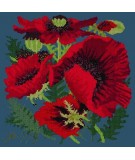 Elizabeth Bradley, Botanical Garden, RED POPPY - 16x16 pollici Elizabeth Bradley - 16