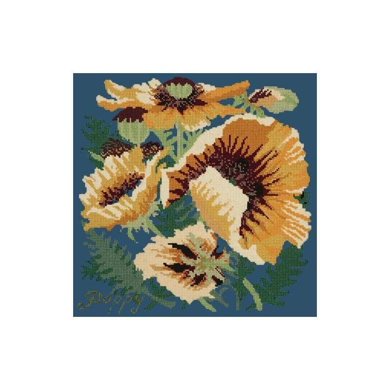 Elizabeth Bradley, Botanical Garden, YELLOW POPPY - 16x16 pollici Elizabeth Bradley - 16