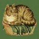 Elizabeth Bradley, Victorian Animals, CONTENTED CAT - 16x16 pollici Elizabeth Bradley - 4