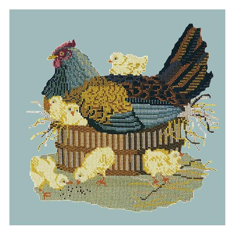 Elizabeth Bradley, Victorian Animals, MOTHER HEN - 16x16 pollici Elizabeth Bradley - 14
