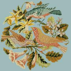 Elizabeth Bradley, Victorian Animals, THE THREE BIRDS - 16x16 pollici Elizabeth Bradley - 8