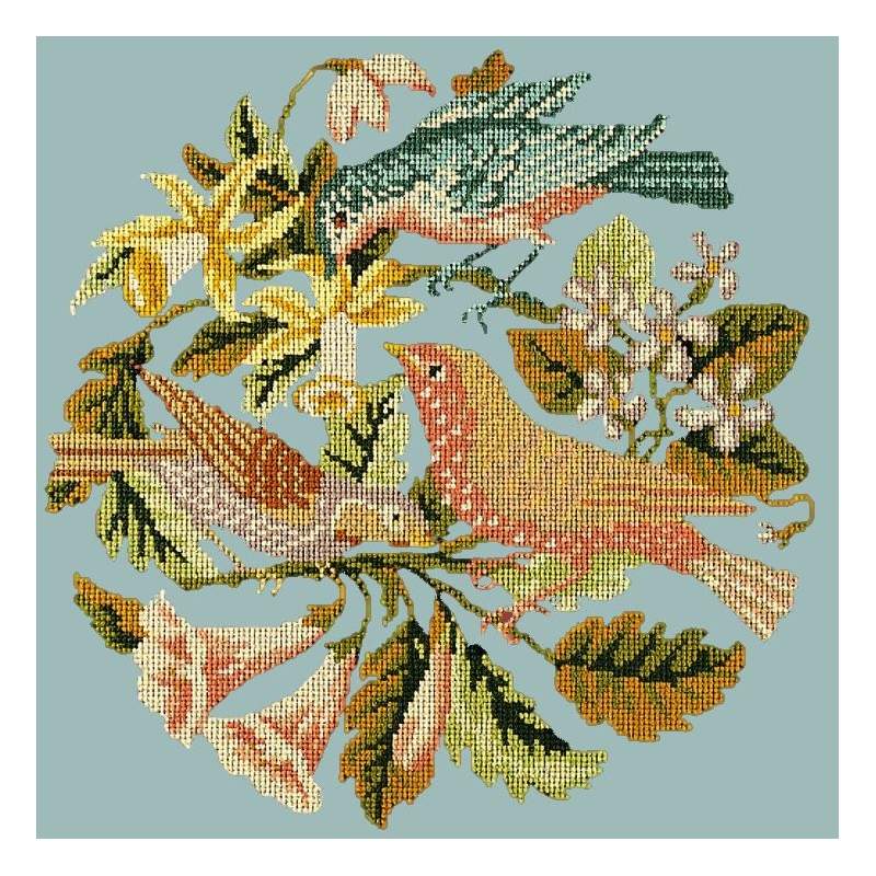 Elizabeth Bradley, Victorian Animals, THE THREE BIRDS - 16x16 pollici Elizabeth Bradley - 8