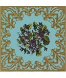 Elizabeth Bradley, Decorative Victorian, POSY OF VIOLETS - 16x16 pollici Elizabeth Bradley - 15