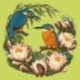 Elizabeth Bradley, Forget-Me-Nots, WATER LILIES - 16x16 pollici Elizabeth Bradley - 8