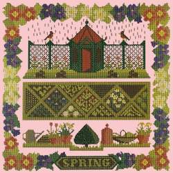 Elizabeth Bradley, Seasonal Samplers, SPRING SAMPLER - 16x16 pollici Elizabeth Bradley - 2
