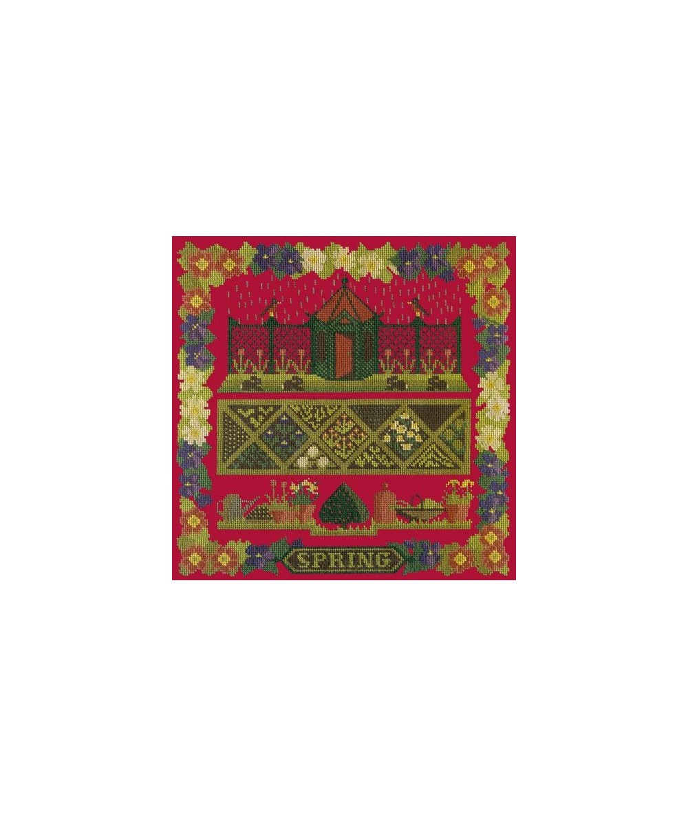 Elizabeth Bradley, Seasonal Samplers, SPRING SAMPLER - 16x16 pollici Elizabeth Bradley - 4