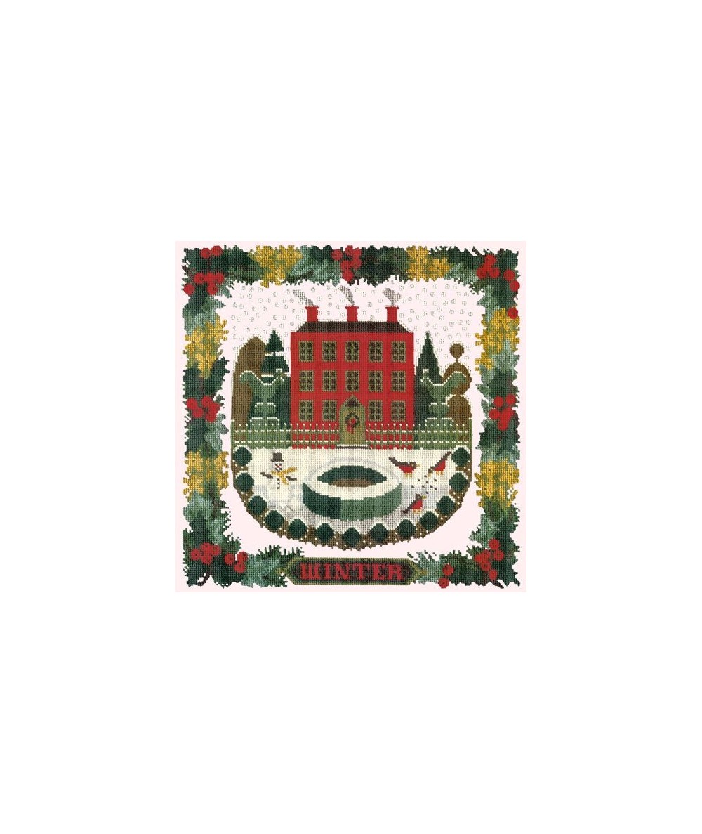 Elizabeth Bradley, Seasonal Samplers, WINTER SAMPLER - 16x16 pollici Elizabeth Bradley - 12