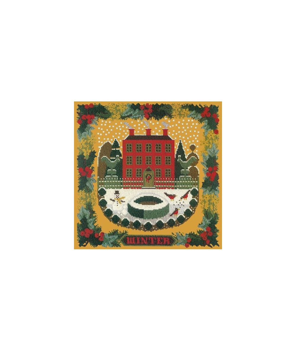 Elizabeth Bradley, Seasonal Samplers, WINTER SAMPLER - 16x16 pollici Elizabeth Bradley - 13