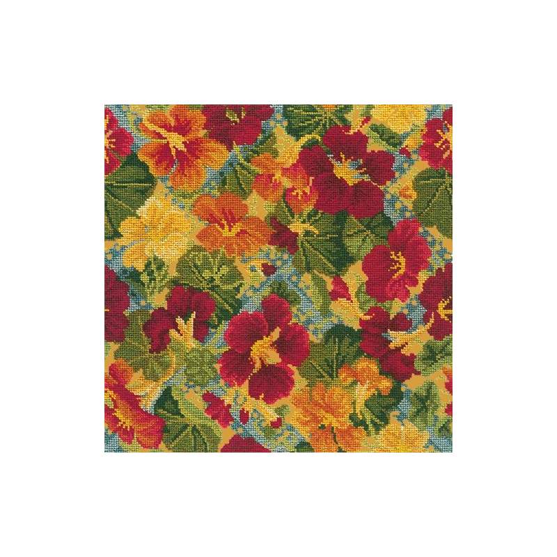 Elizabeth Bradley, Trellis Series, NASTURTIUM TRELLIS - 16x16 pollici Elizabeth Bradley - 13