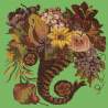 Elizabeth Bradley, Victorian Flowers, AUTUMN CORNUCOPIA - 16x16 pollici Elizabeth Bradley - 8