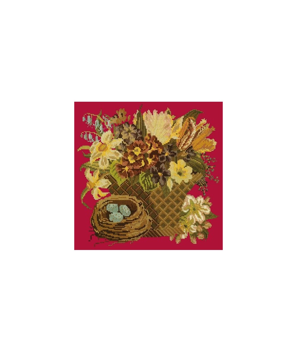Elizabeth Bradley, Victorian Flowers, SPRING BASKET - 16x16 pollici Elizabeth Bradley - 4