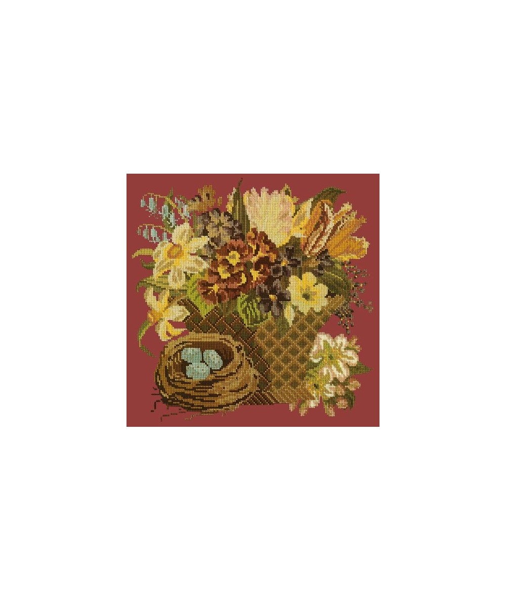 Elizabeth Bradley, Victorian Flowers, SPRING BASKET - 16x16 pollici Elizabeth Bradley - 5