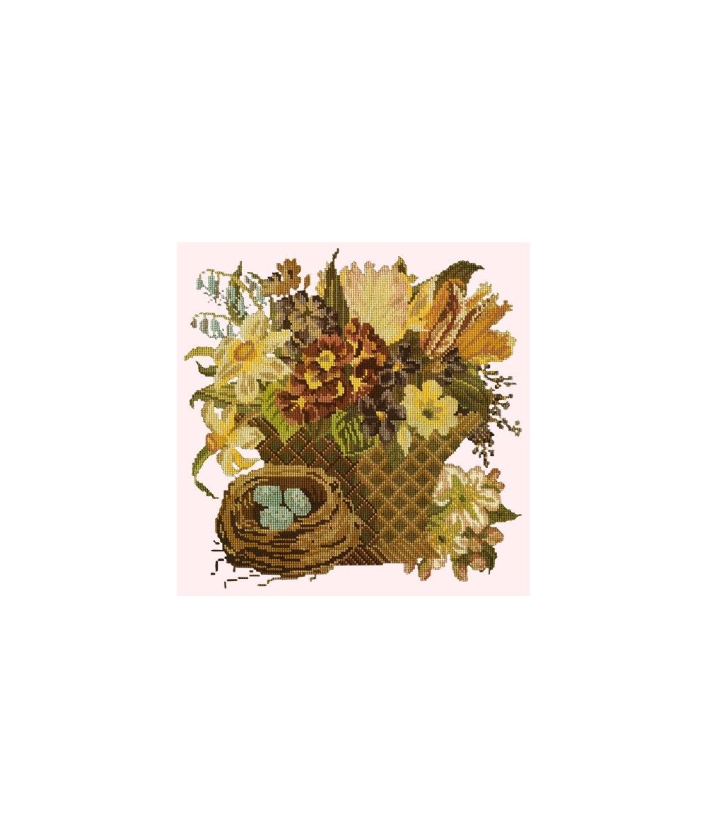 Elizabeth Bradley, Victorian Flowers, SPRING BASKET - 16x16 pollici Elizabeth Bradley - 12