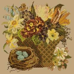 Elizabeth Bradley, Victorian Flowers, SPRING BASKET - 16x16 pollici Elizabeth Bradley - 17