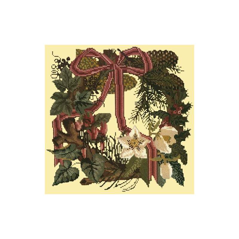Elizabeth Bradley, Victorian Flowers, WINTER WREATH - 16x16 pollici Elizabeth Bradley - 10