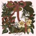 Elizabeth Bradley, Victorian Flowers, WINTER WREATH - 16x16 pollici Elizabeth Bradley - 12