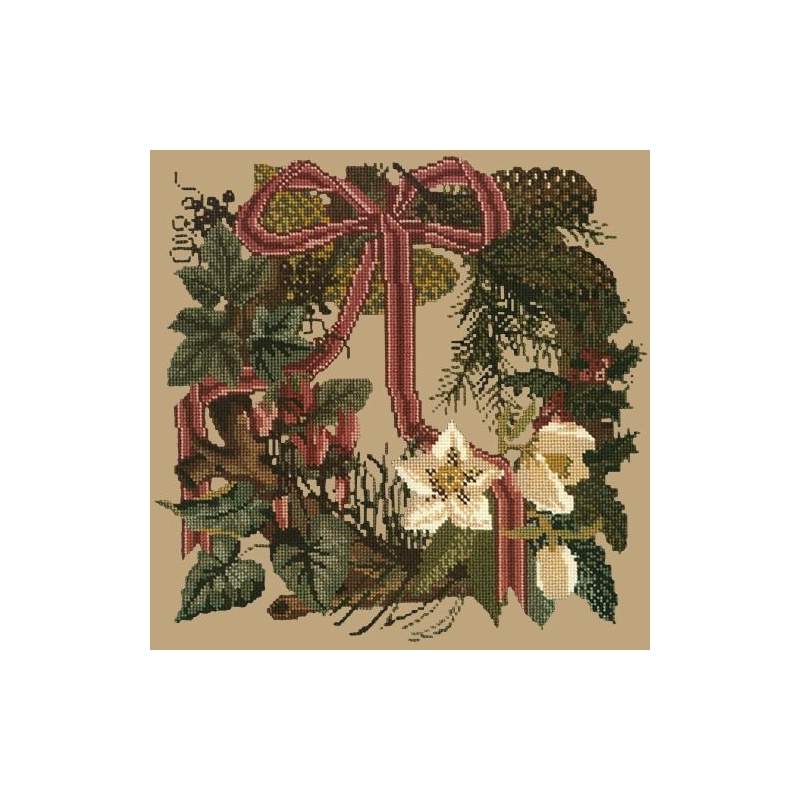 Elizabeth Bradley, Victorian Flowers, WINTER WREATH - 16x16 pollici Elizabeth Bradley - 17