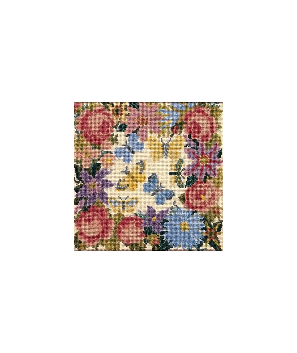 Elizabeth Bradley, Floribunda, CLEMATIS ROSE AND BUTTERFLY - 12x12 pollici Elizabeth Bradley - 1
