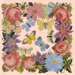Elizabeth Bradley, Floribunda, CLEMATIS ROSE AND BUTTERFLY - 12x12 pollici Elizabeth Bradley - 3