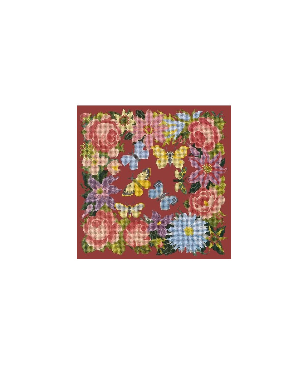 Elizabeth Bradley, Floribunda, CLEMATIS ROSE AND BUTTERFLY - 12x12 pollici Elizabeth Bradley - 5