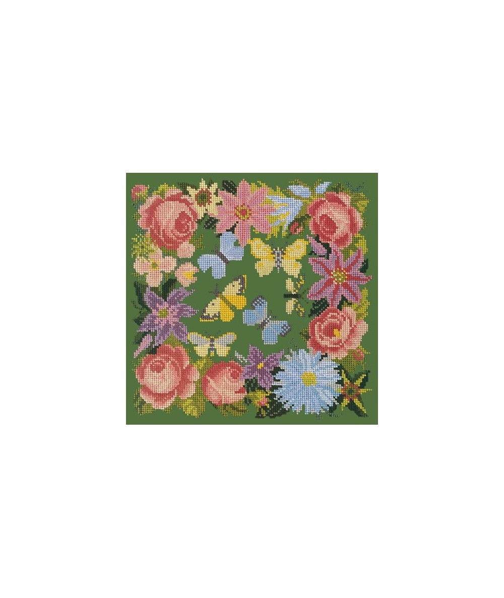 Elizabeth Bradley, Floribunda, CLEMATIS ROSE AND BUTTERFLY - 12x12 pollici Elizabeth Bradley - 6