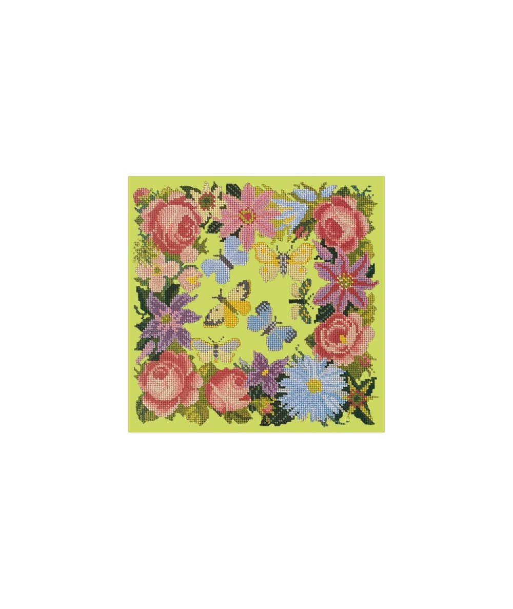 Elizabeth Bradley, Floribunda, CLEMATIS ROSE AND BUTTERFLY - 12x12 pollici Elizabeth Bradley - 8