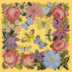 Elizabeth Bradley, Floribunda, CLEMATIS ROSE AND BUTTERFLY - 12x12 pollici Elizabeth Bradley - 11