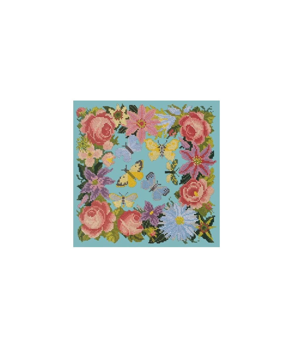 Elizabeth Bradley, Floribunda, CLEMATIS ROSE AND BUTTERFLY - 12x12 pollici Elizabeth Bradley - 15