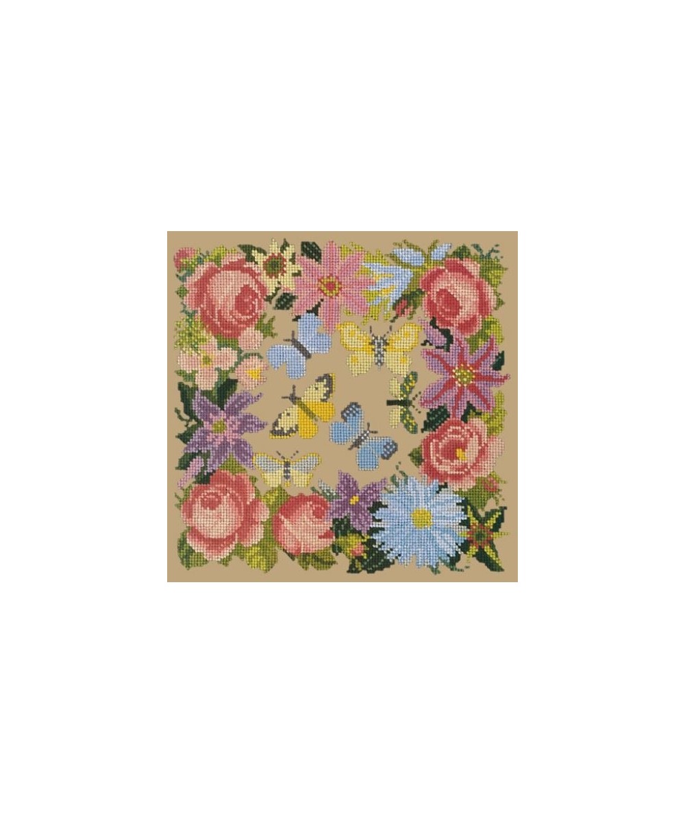 Elizabeth Bradley, Floribunda, CLEMATIS ROSE AND BUTTERFLY - 12x12 pollici Elizabeth Bradley - 17