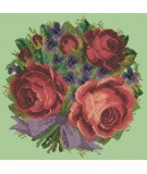 Elizabeth Bradley, Floribunda, VIOLETS AND ROSES - 12x12 pollici Elizabeth Bradley - 9