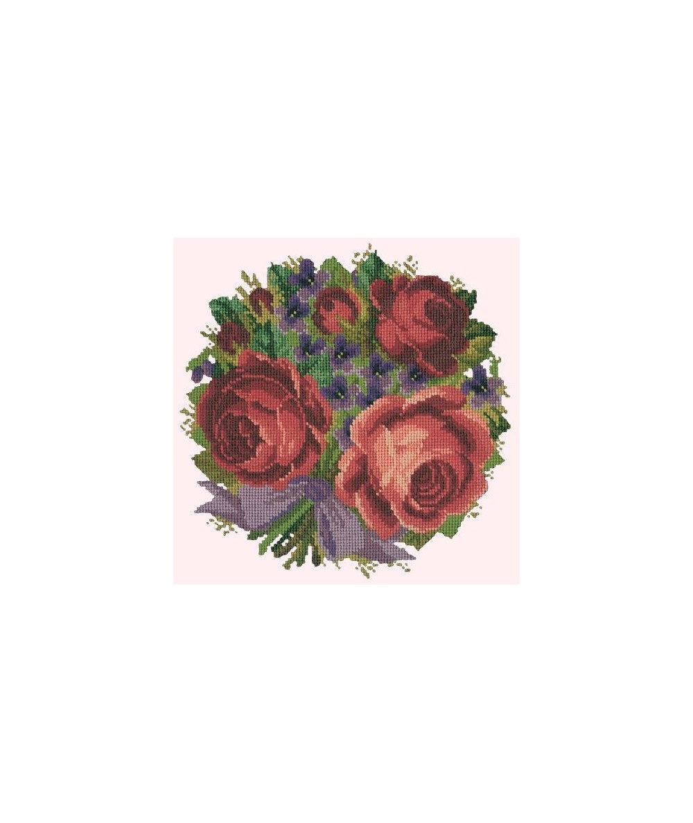 Elizabeth Bradley, Floribunda, VIOLETS AND ROSES - 12x12 pollici Elizabeth Bradley - 12