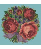 Elizabeth Bradley, Floribunda, VIOLETS AND ROSES - 12x12 pollici Elizabeth Bradley - 15
