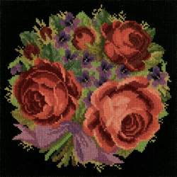 Elizabeth Bradley, Floribunda, VIOLETS AND ROSES - 12x12 pollici Elizabeth Bradley - 18