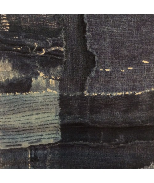 Moda Fabrics Indigo, Tessuto Blu con stampa tipo Boro