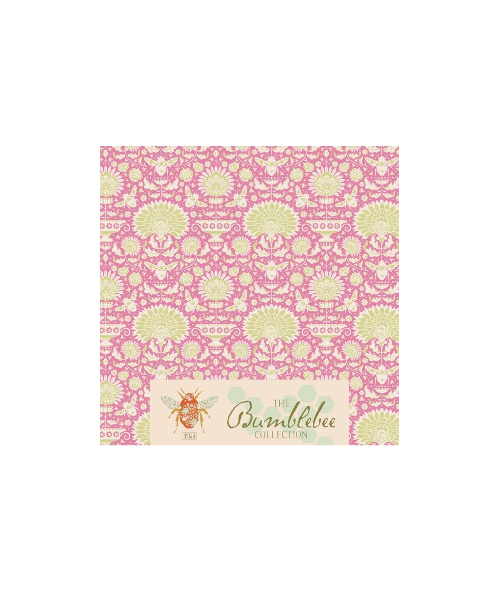 Tilda 110 Garden Bees Pink Bumblebee Tilda Fabrics - 1