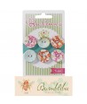 Tilda fabric buttons 23 mm, 6 pz Bumblebee Tilda Fabrics - 1