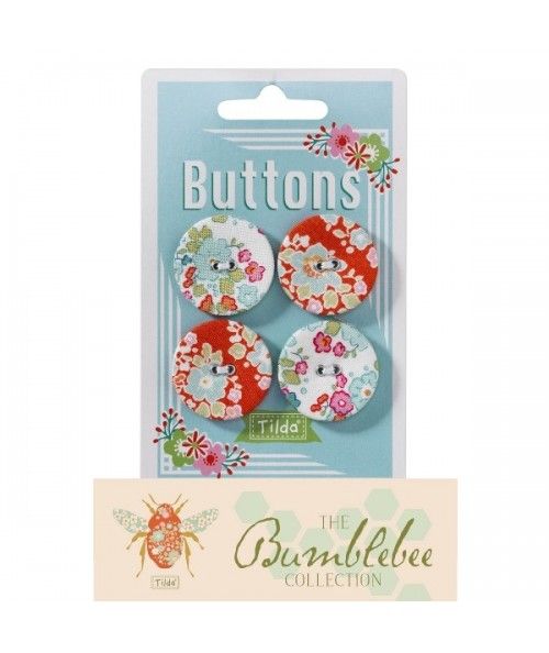 Tilda fabric buttons 25 mm, 4 pz Bumblebee Tilda Fabrics - 1