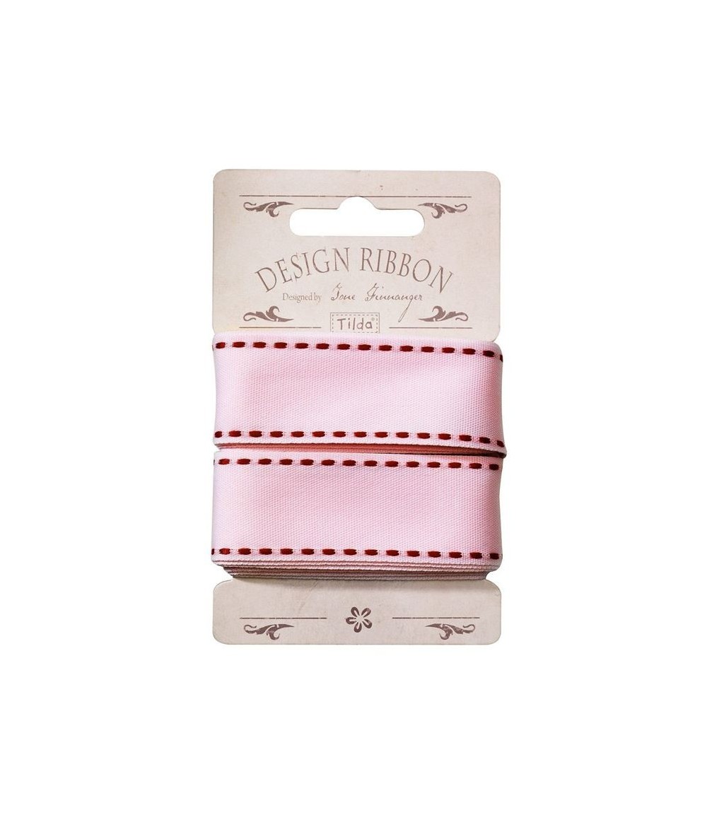 Tilda ribbon 25 mm pink with seams Tilda Fabrics - 1