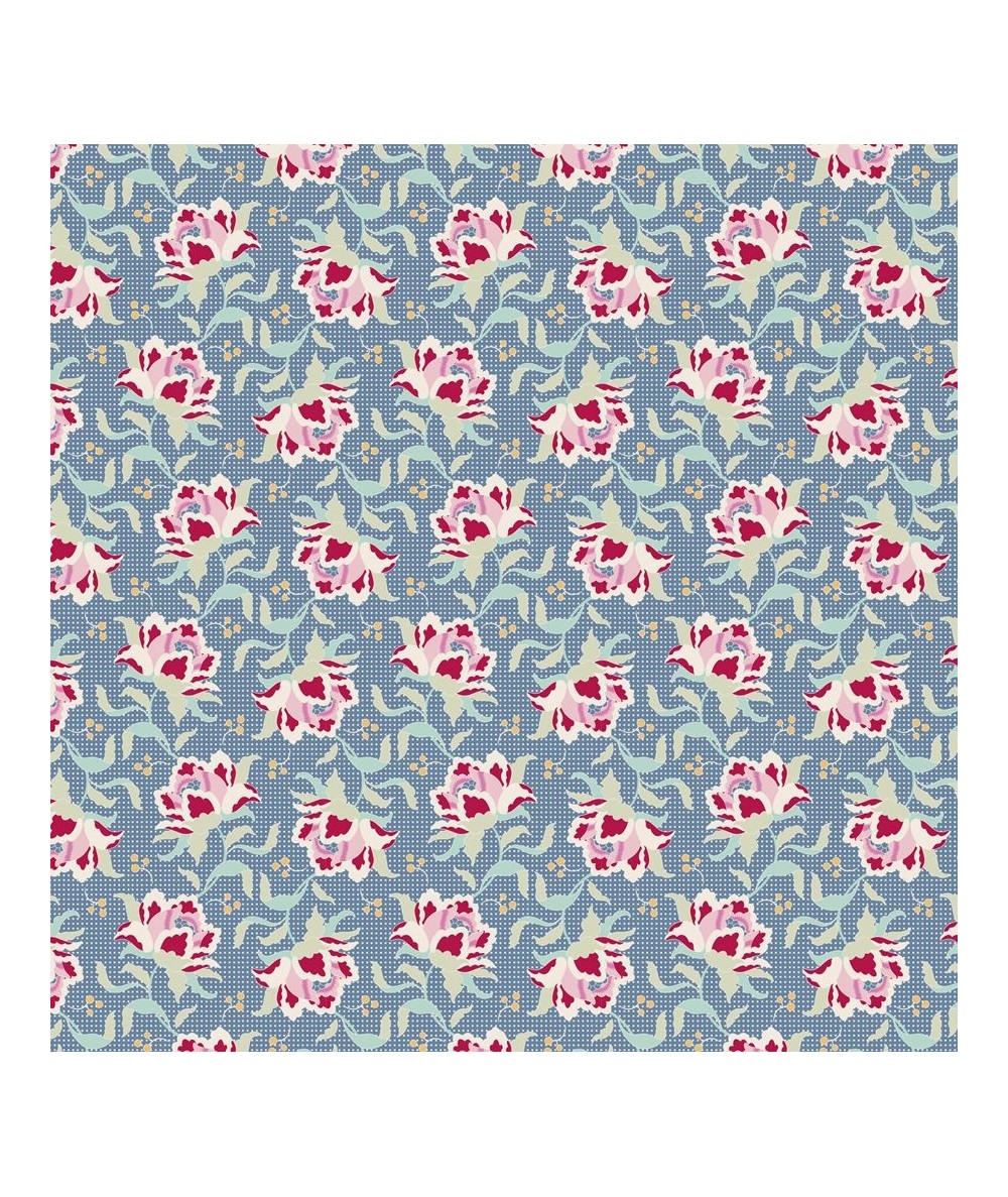 Tilda 110 Clown Flower Blue Tilda Fabrics - 1