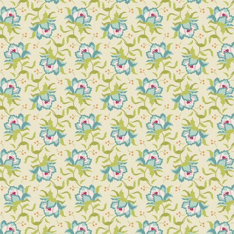 Tilda 110 Clown Flower Green Tilda Fabrics - 1