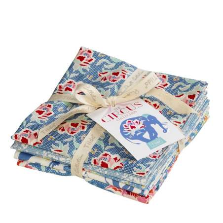 Tilda Fat Quarter Bundle Circus Blue, 5pz Tilda Fabrics - 1