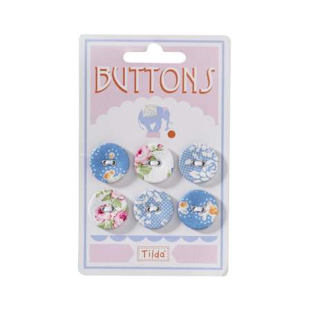 Tilda fabric buttons 20 mm, 6 pz Circus Tilda Fabrics - 1