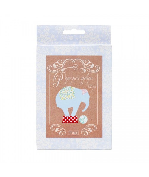 Tilda Paper Piecing - Elefantini per Applique, Circus Tilda Fabrics - 1