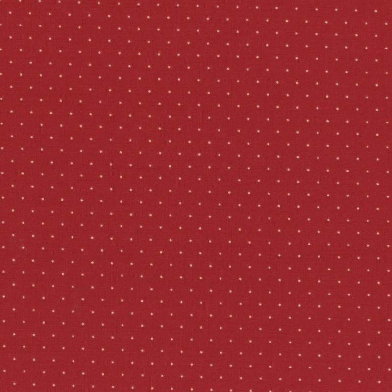 Quilter's First, Tessuto Rosso con piccoli pois - Lecien Lecien Corporation - 1