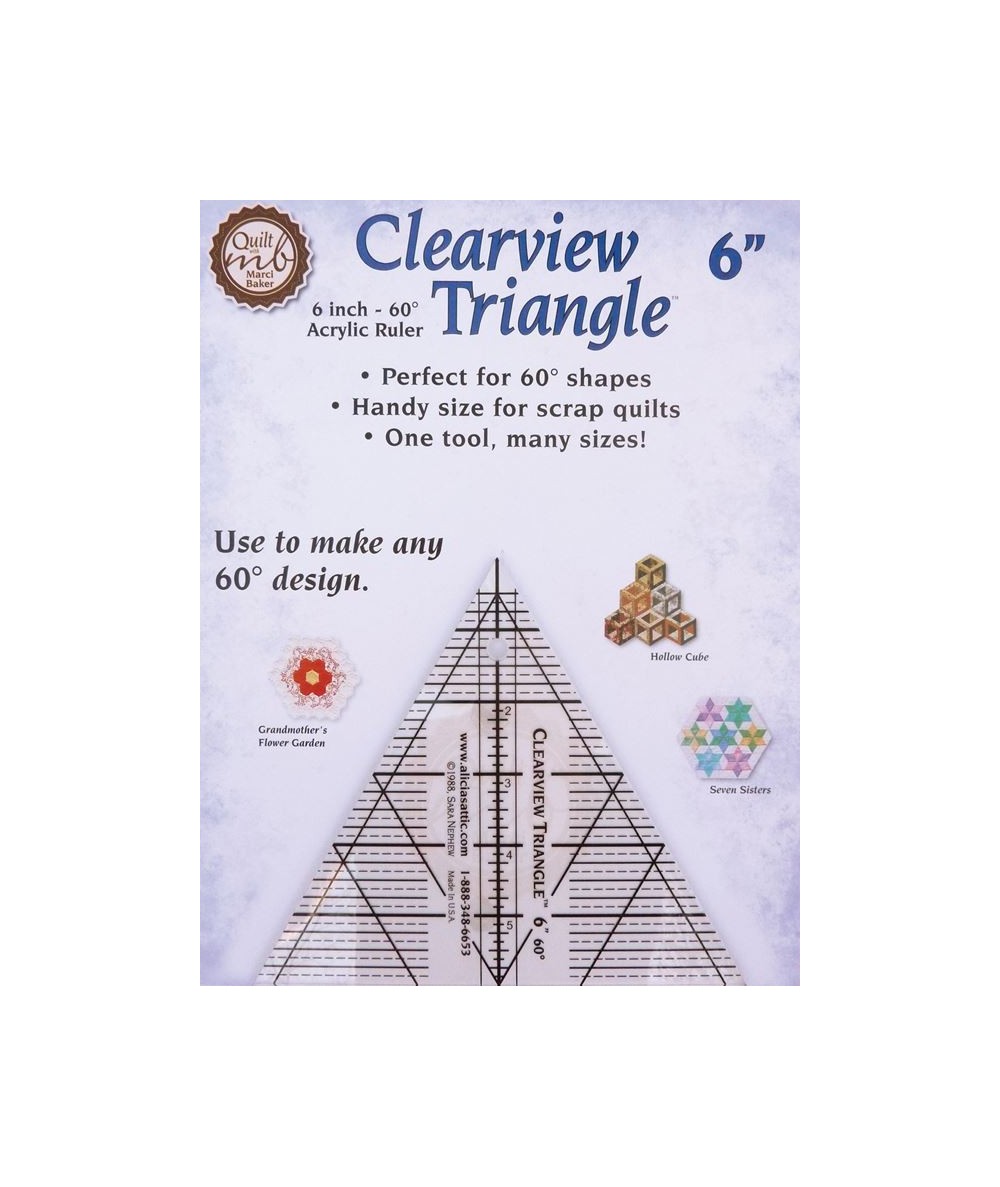 Clearview Triangle 6 inch - 60° Squadra in Acrilico C&T Publishing - 1