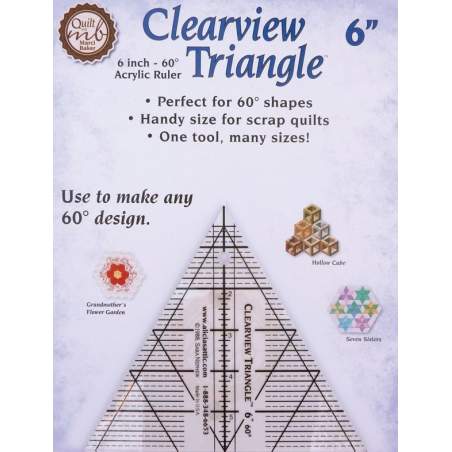 Clearview Triangle 6 inch - 60° Squadra in Acrilico C&T Publishing - 1