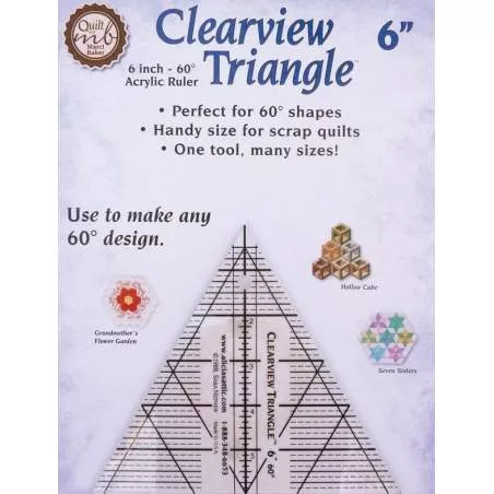 Clearview Triangle 6 inch - 60° Squadra in Acrilico C&T Publishing - 1